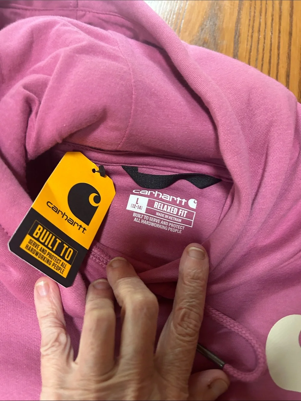 Carhartt Women’s PinkCrewneck Hoodie with Logo